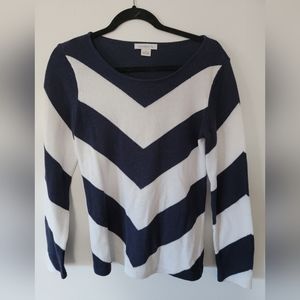Liz claiborne chevron striped sweater